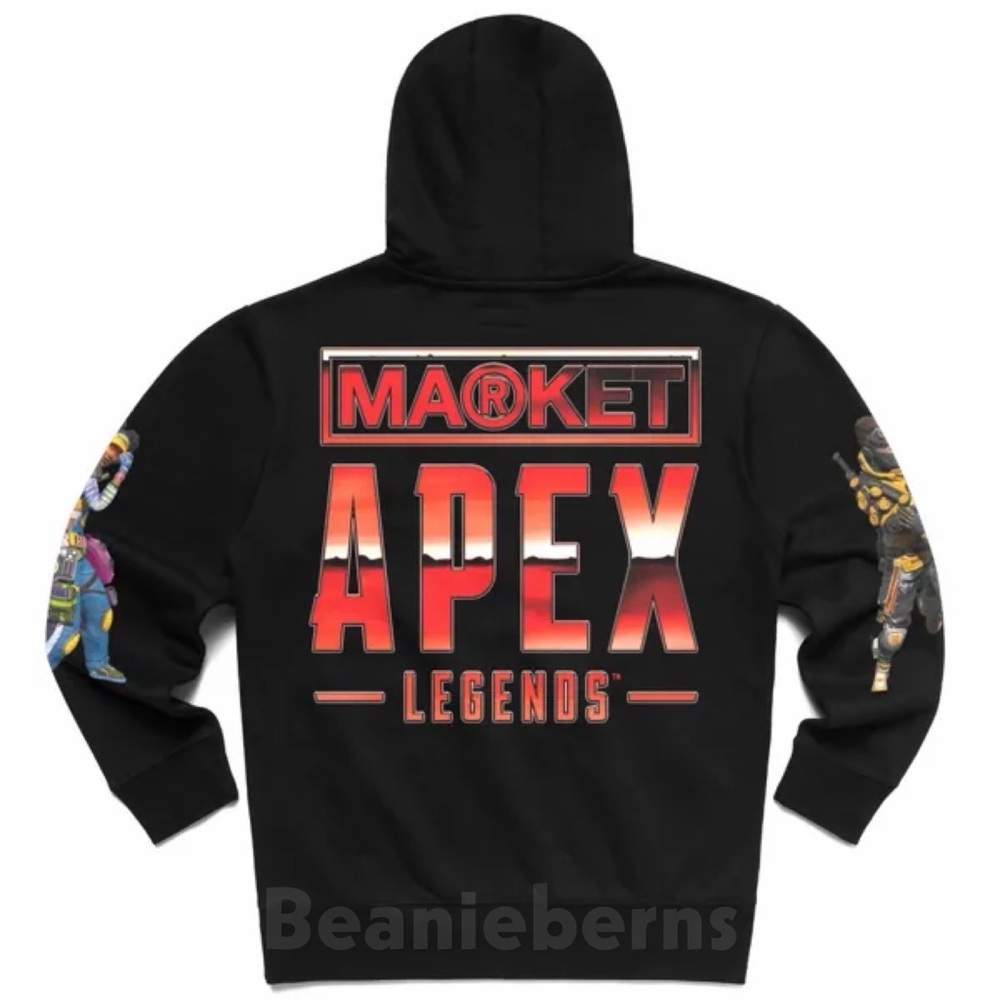 NWOT Apex Legends x Market Black Hoodie Fleece Size M